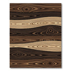 Modern Dark Wood Grain Swirl Rug
