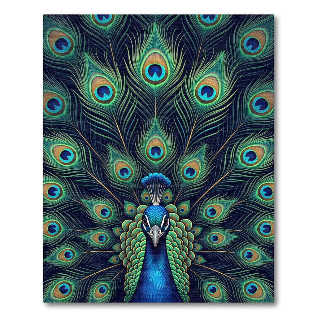 Vibrant Peacock Feather Radiance Rug