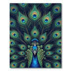 Vibrant Peacock Feather Radiance Rug