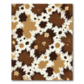Earthy Brown Speckled Ink Splatter Rug