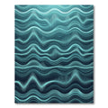 Modern Cyan Flowing Sonic Wave Rug