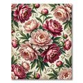 Floral Peony Bouquet in Blush Crimson Rug