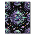 Cosmic Neon Astronaut Galaxy Planet Space Rug