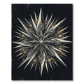 Gothic Silver Compass Star Medallion Rug