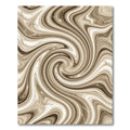Brown White Swirl Marble Rug