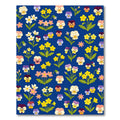 Pansy Garden Blue Floral Arrangement Rug