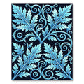 Frosty Blue Acanthus Scrollwork Rug