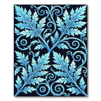 Frosty Blue Acanthus Scrollwork Rug