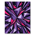 Geometric Violet and Pink Shattered Prism Rug