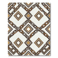 Metallic Gold and Silver Interlocking Chain Diamond Rug