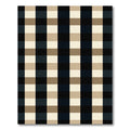 Classic Black Tan Checkered Squares Rug