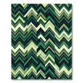 Shaded Green Chevron Layers Rug