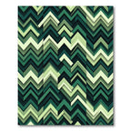 Shaded Green Chevron Layers Rug