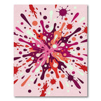 Radiant Pink Splash Burst Rug