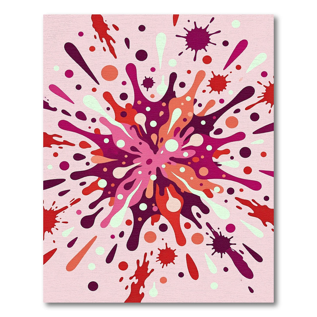 Radiant Pink Splash Burst Rug