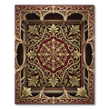 Regal Crimson Gold Acanthus Arch Rug