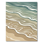 Minimalist Coastal Earthy Wave Rug