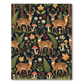 Whimsical Forest Deer Botanical Woodland Rug