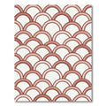 Terracotta Arched Scallop Geometric Rug