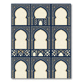 Navy Golden Arch Lattice Mosaic Rug