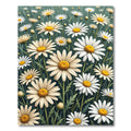 Lush White Daisy Field Meadow Rug