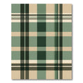 Green Beige Plaid Pattern Rug