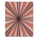 Retro Sunburst Orange Stripe Rug