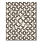 Geometric Brown Lattice Diamond Weave Rug