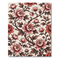 Pink Peony Blossom Vine Rug