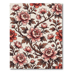 Pink Peony Blossom Vine Rug