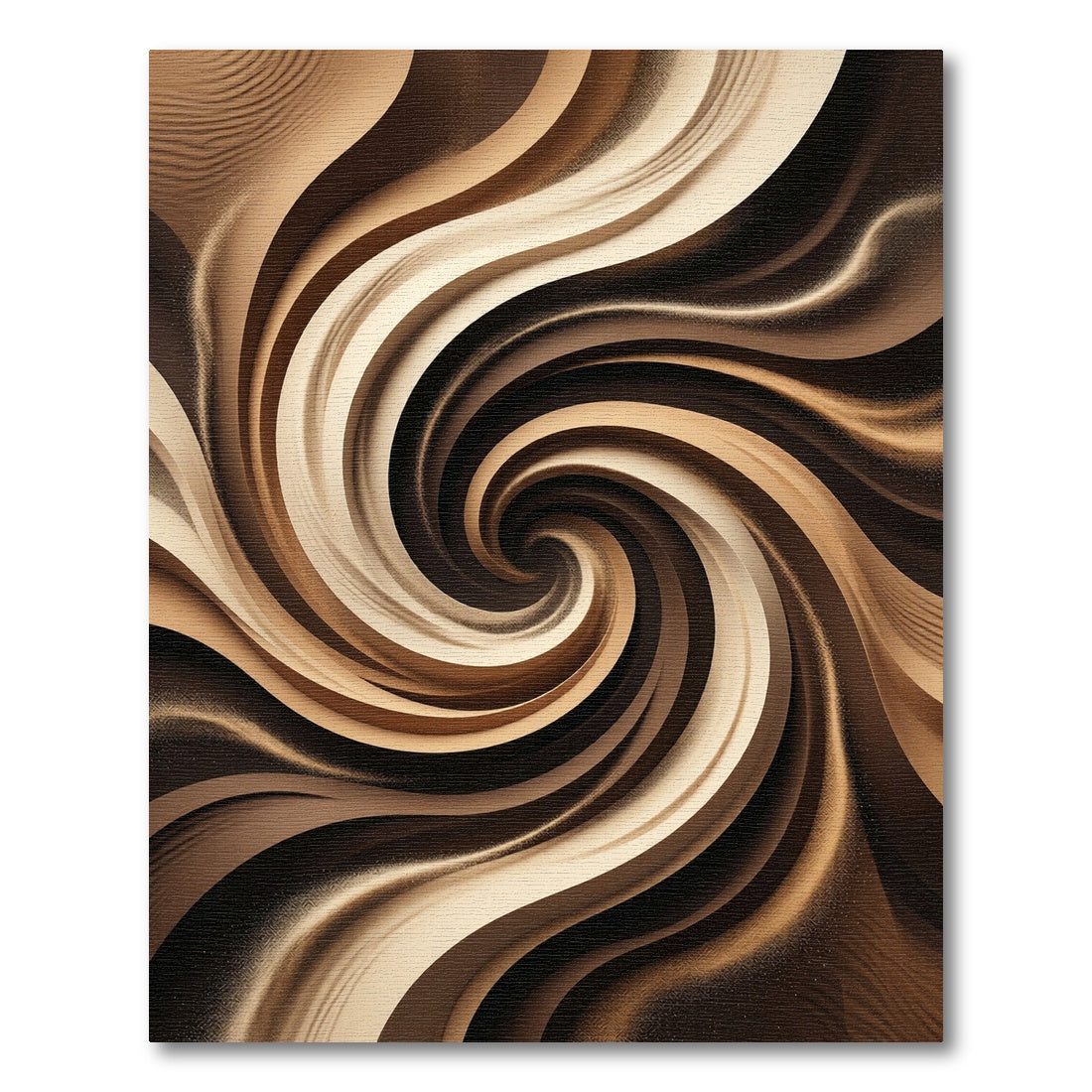 Earthy Swirl Abstract Flow Rug