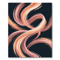 Abstract Peach and Copper Swirling Waves Rug
