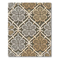 Elegant Gold and Cream Damask Lattice Rug