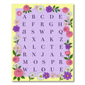 Pink Floral Alphabet Grid Rug