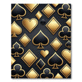 Elegant Gold and Black Playing Card Rug