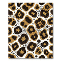 Golden Brown Abstract Spots Rug