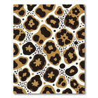 Golden Brown Abstract Spots Rug