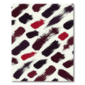 Abstract Black and Crimson Brush Strokes Rug