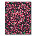Vibrant Hot Pink Dhalia Floral Garden Rug