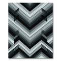 Monochromatic Geometric Angular Chevron Rug