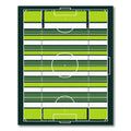 Modern Green and White Striped Pitch Rug