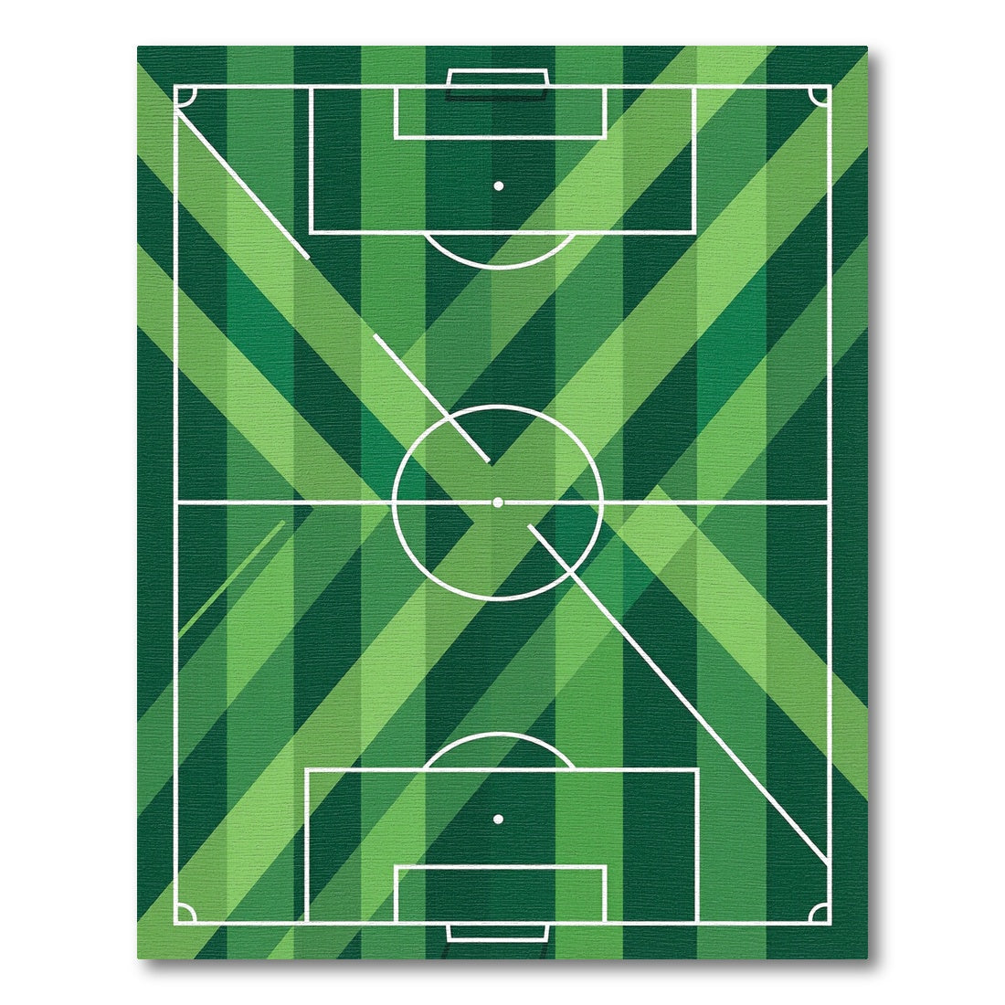 Geometric Green Diagonal Field Lines Rug