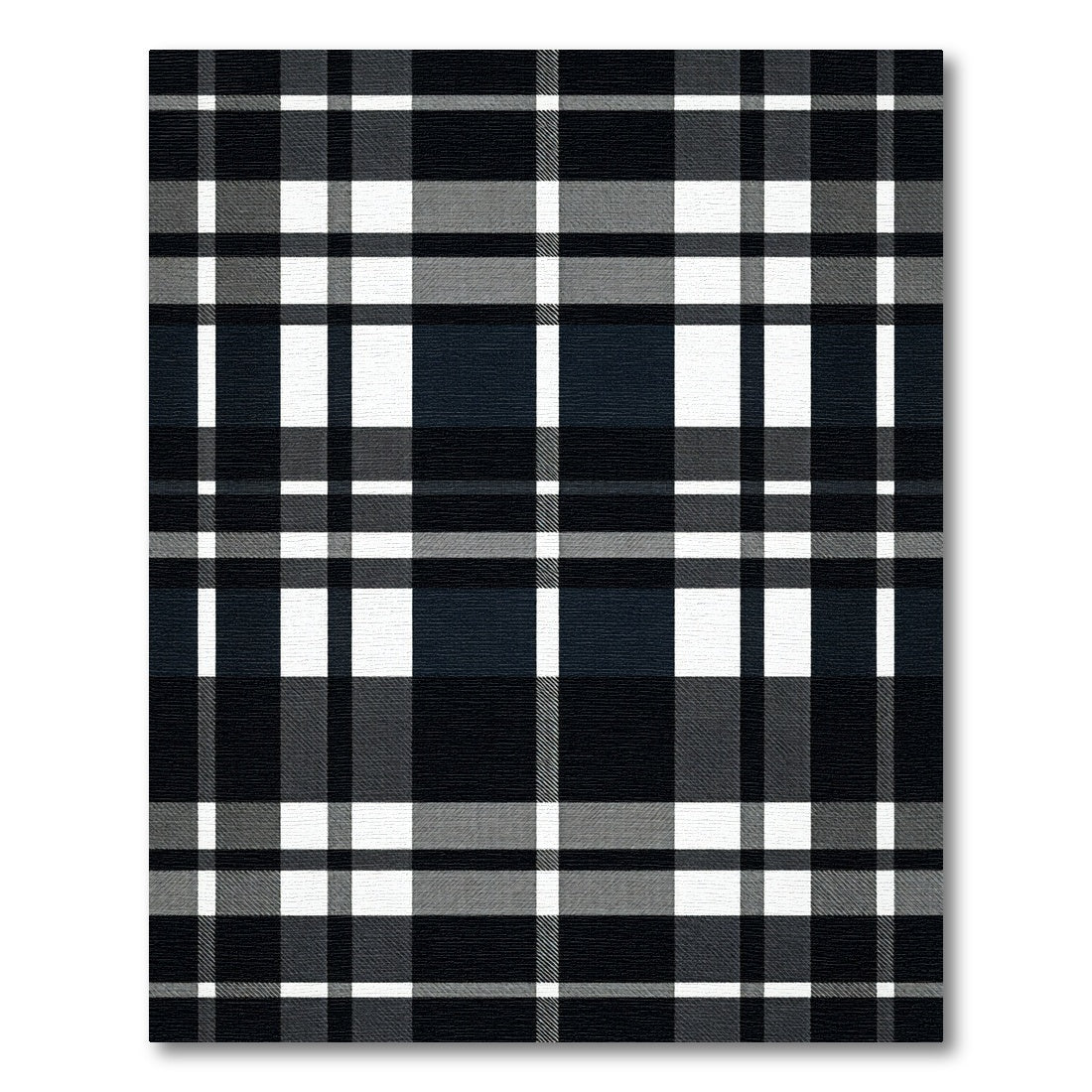 Bold Checkered Overlay Weave Rug