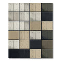 Modern Stone Concrete Squares Rug