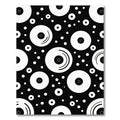 Bold Black White Circular Records Rug