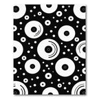 Bold Black White Circular Records Rug