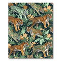 Jungle Cats Green Tiger Composition Rug