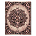 Vintage Rose Floral Medallion Frame Rug