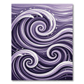 Deep Purple Swirl Ocean Waves Rug