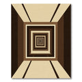 Minimalist Brown Concentric Infinite Squares Rug